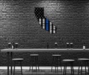 Thin Blue Line California Cutout American Flag