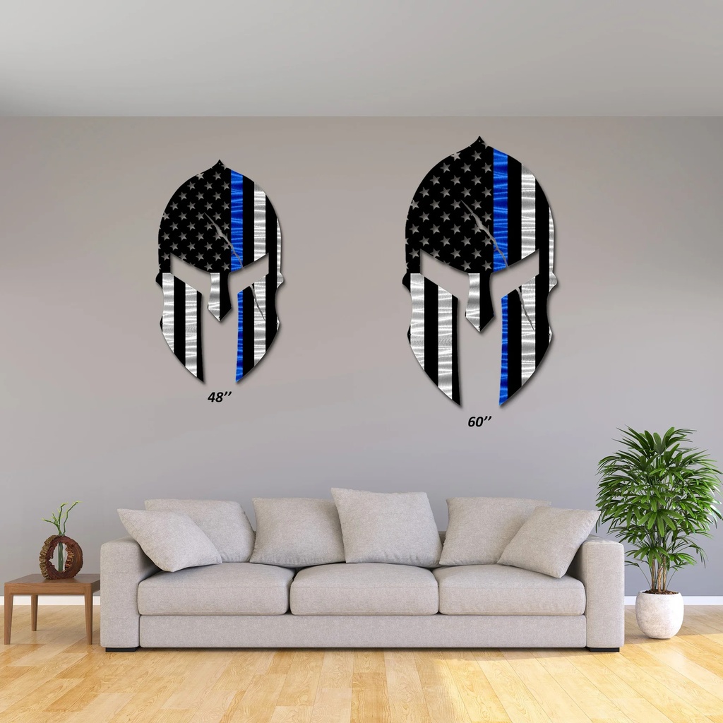 Military Spartan Helmet American Flag
