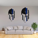 Military Spartan Helmet American Flag