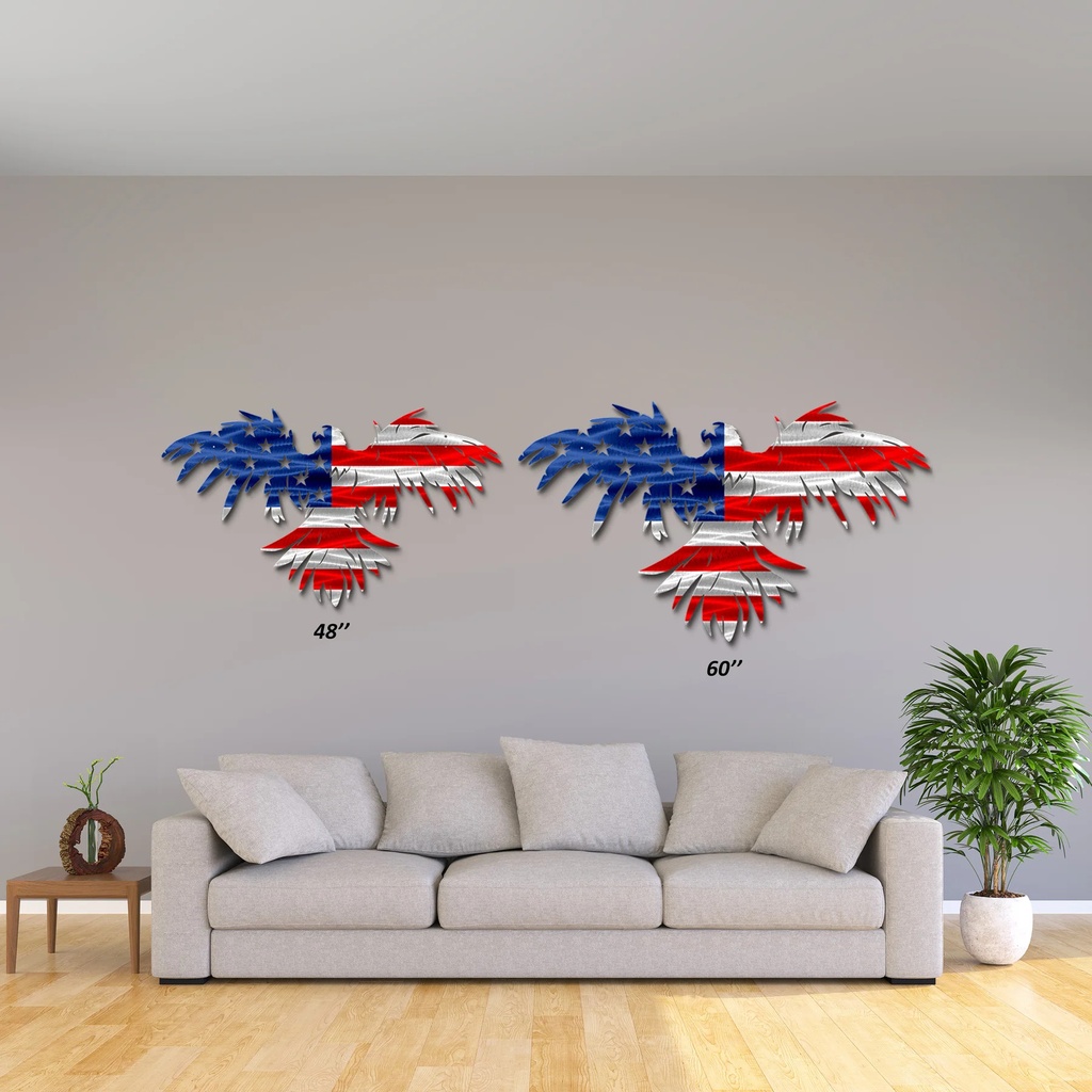 Rising Eagle American Flag