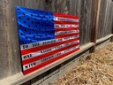 Multi-Panel Metal American Flag