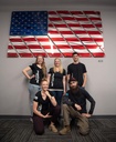 Multi-Panel Metal American Flag