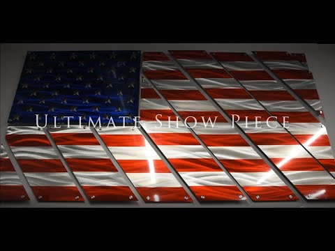 Multi-Panel Metal American Flag