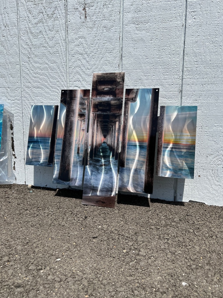 5-Panel Metal Landscape Art