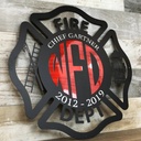 Personalized Firefighter Maltese Cross Cutout