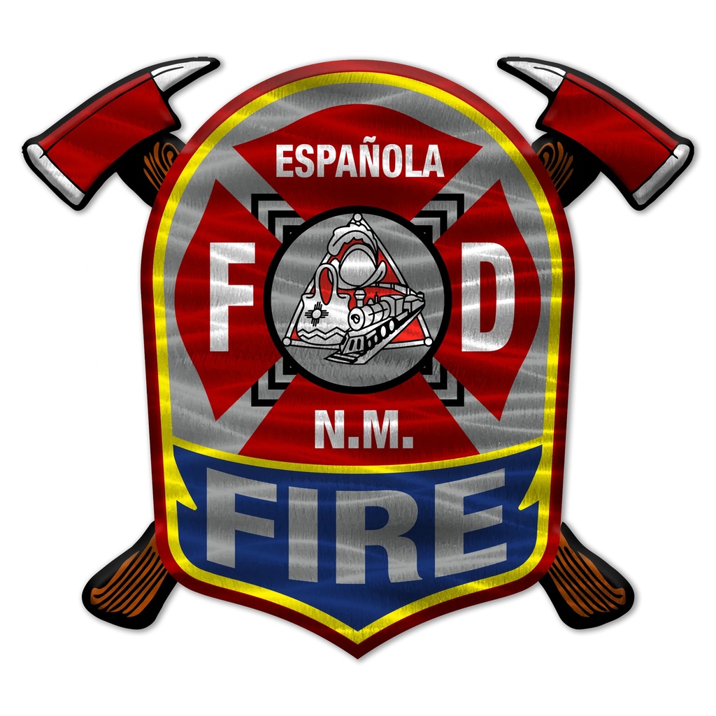 Custom Fire Patch Metal Reproduction (6", No)