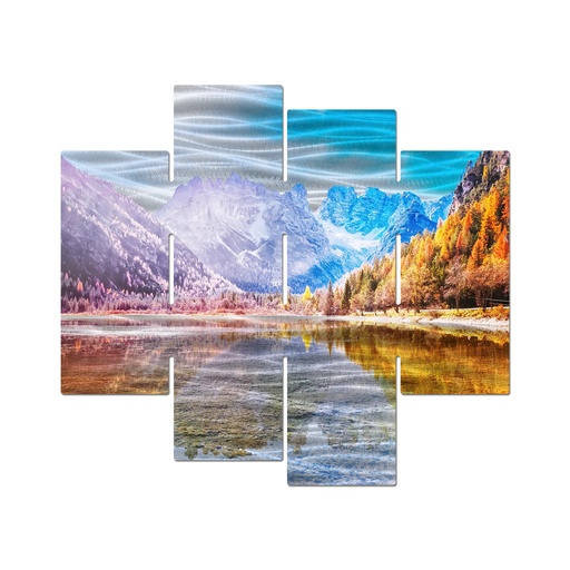 4 Panel Landscape Metal Art