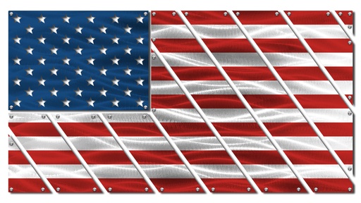 Multi-Panel Metal American Flag